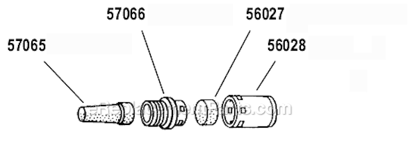 Part Location Diagram of 56027 Dynabrade Muffler Insert
