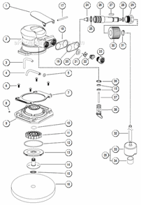 Page A Diagram and Parts List for 10289  Dynabrade Sander Polisher