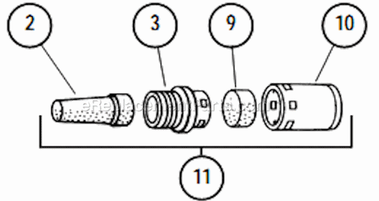 Page B Diagram and Parts List for 10326  Dynabrade Sander Polisher