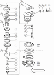 Page A Diagram and Parts List for 10333  Dynabrade Sander Polisher