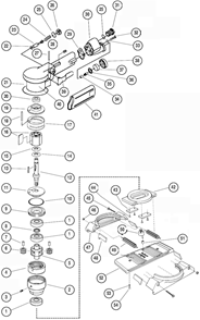 Part Location Diagram of 56076 Dynabrade Valve Plug