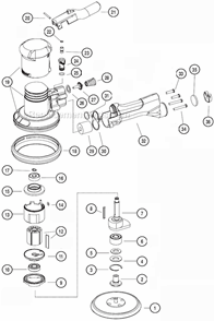Page A Diagram and Parts List for 10730  Dynabrade Sander Polisher