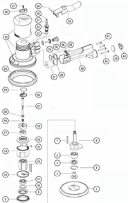 Part Location Diagram of 59084 Dynabrade V-seal