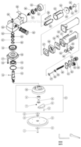 Page A Diagram and Parts List for 10786  Dynabrade Sander Polisher