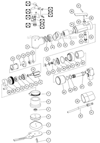 Page A Diagram and Parts List for 10880  Dynabrade Sander Polisher