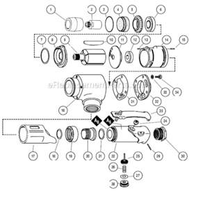 Part Location Diagram of 01953 Dynabrade Safety Throttle Lever