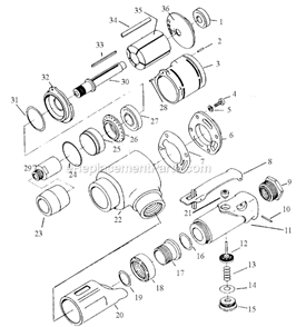 Part Location Diagram of 07121 Dynabrade Key