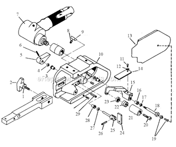 Page A Diagram and Parts List for 11493  Dynabrade Grinder