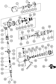 Page A Diagram and Parts List for 12254  Dynabrade Angle Grinder