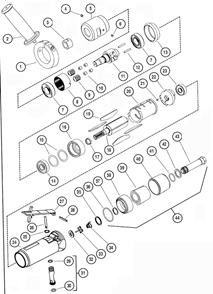 Part Location Diagram of 50039 Dynabrade Collet Inserts 8mm