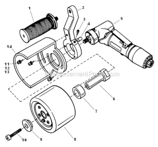 Page A Diagram and Parts List for 13310  Dynabrade Sander Polisher