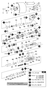 Part Location Diagram of 01904 Dynabrade Drop-In Motor