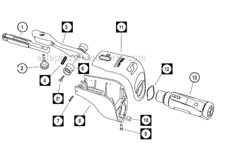 Complete Assembly Diagram and Parts List for 14000  Dynabrade Bandfile