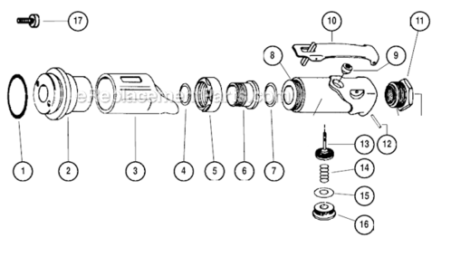 Part Location Diagram of 07086 Dynabrade Adapter