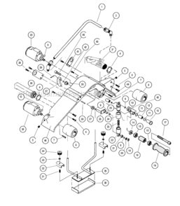 Machine Assembly Diagram and Parts List for 14306  Dynabrade Bandfile