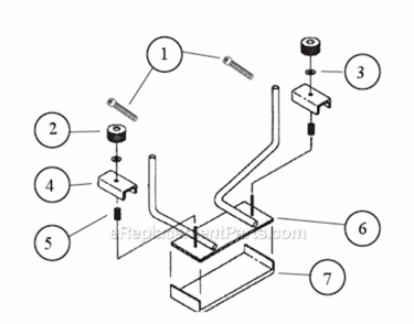 Platen Pad Diagram and Parts List for 14311  Dynabrade Bandfile