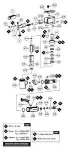 Part Location Diagram of 11206 Dynabrade Contact Arm Assembly