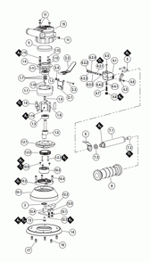 Part Location Diagram of 21462 Dynabrade Nd4097, Muffler