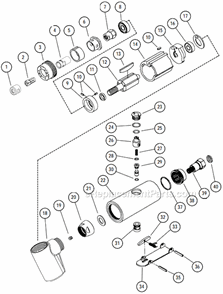 Part Location Diagram of 18861 Dynabrade Rotor Nut