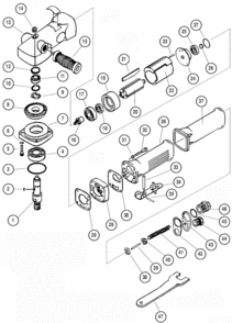 Page A Diagram and Parts List for 18050  Dynabrade Sander Polisher