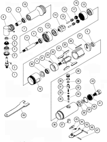 Part Location Diagram of 18745 Dynabrade Socket