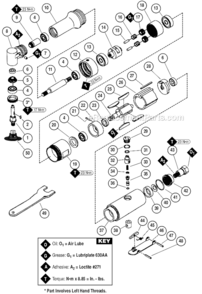 Page A Diagram and Parts List for 18065  Dynabrade Sander Polisher
