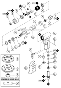 Page A Diagram and Parts List for 18072  Dynabrade Sander Polisher