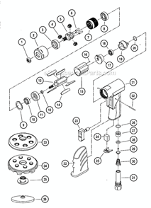 Part Location Diagram of 04128 Dynabrade Flange Nut