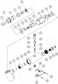 Page B Diagram and Parts List for 18100  Dynabrade Bandfile