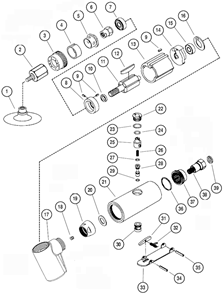 Part Location Diagram of 51348 Dynabrade 2 Roloc Type Pad