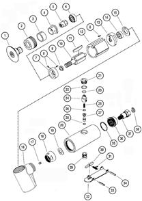 Page A Diagram and Parts List for 18180  Dynabrade Sander Polisher