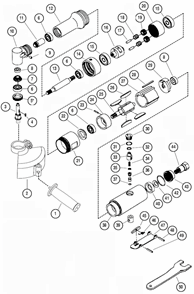 Page A Diagram and Parts List for 18257  Dynabrade Sander Polisher
