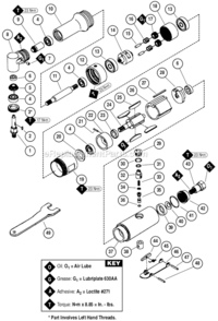 Page A Diagram and Parts List for 18280  Dynabrade Sander Polisher