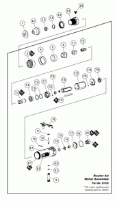 Section 1 Diagram and Parts List for 51816  Dynabrade Drill