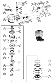 Page A Diagram and Parts List for 21071  Dynabrade Sander Polisher