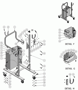 CART Diagram and Parts List for IT-85L  Dynabrade Dust Collector