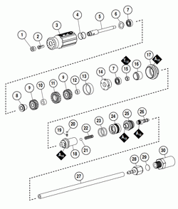 Part Location Diagram of 58753 Dynabrade SPINDLE