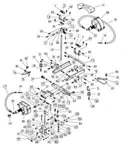 Part Location Diagram of 30201 Dynabrade Main Body Bar
