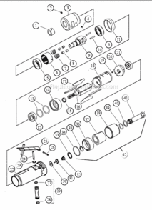Air Motor Diagram and Parts List for 30200  Dynabrade Sander Polisher
