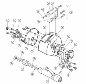 Part Location Diagram of 30331 Dynabrade Front Flange
