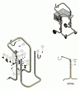 Part Location Diagram of 62754 Dynabrade CABLE HOOK