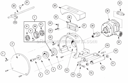 Part Location Diagram of 39030 Dynabrade Wheel Assembly