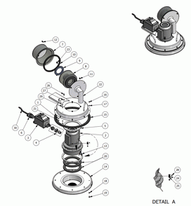 Part Location Diagram of 62354 Dynabrade HANDLE