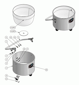 TANK Diagram and Parts List for EXP1-20DTMFSCSA  Dynabrade Dust Collector