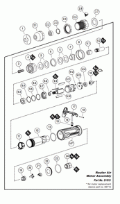 Section 1 Diagram and Parts List for 51862  Dynabrade Grinder