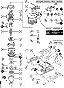 Diagram Diagram and Parts List for 10400  Dynabrade Orbital or Palm Sander