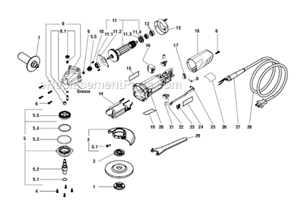 Part Location Diagram of 40729 Dynabrade O-Ring