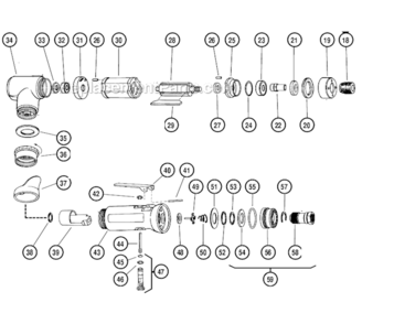 Page B Diagram and Parts List for 40352  Dynabrade Bandfile