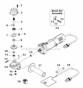 Angle-Head Assembly And Assemblies Diagram and Parts List for 40501  Dynabrade Bandfile