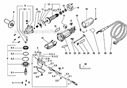 Part Location Diagram of 40760 Dynabrade Belt Housing